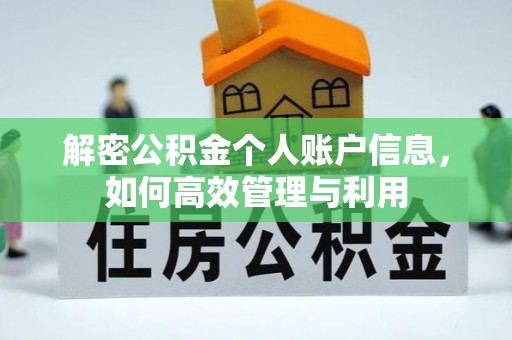 裕安解密公积金个人账户信息，如何高效管理与利用